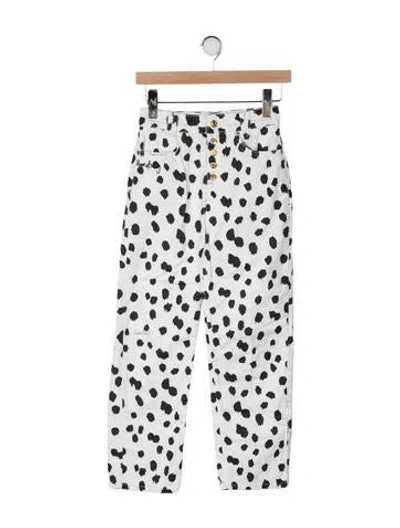Pre-owned House Of Sunny Mid-rise Straight Leg Jeans In White