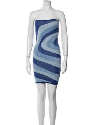 Pre-owned House Of Sunny Nylon Mini Dress In Blue
