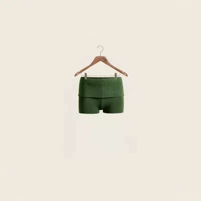 House Of Sunny One Love Rib Hotpants In Green