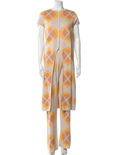 Pre-owned House Of Sunny Patterned Pantsuit In Neutral