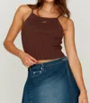House Of Sunny Peggy Vest In Chocolate In Brown