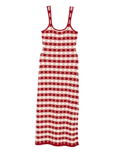 House Of Sunny Picnic Hockney Dress In Red