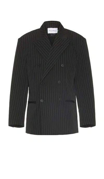 House Of Sunny Pinstripe Blazer In Black