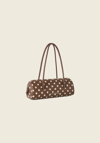 House Of Sunny Polka Dot Shoulder Bag In Brown