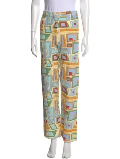 Pre-owned House Of Sunny Printed Straight Leg Pants In Neutral