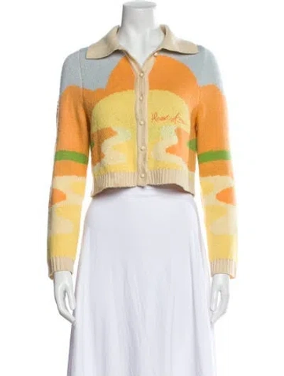 Pre-owned House Of Sunny Printed Sweater In Orange