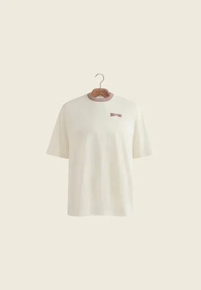 House Of Sunny Retro Stripe Tee In White