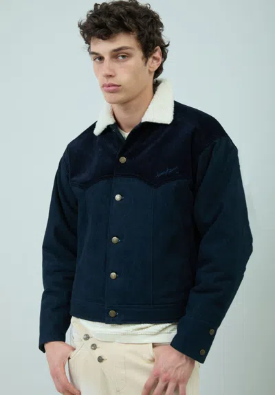 House Of Sunny Ripp Mountain Denim Jacket In Blue