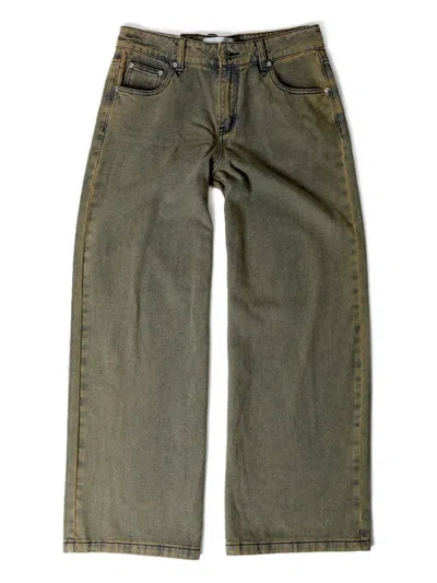 House Of Sunny Sable Lace-up Jeans In Gray