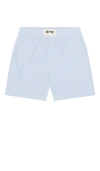 House Of Sunny Seersucker Box Fit Shorts In Blue