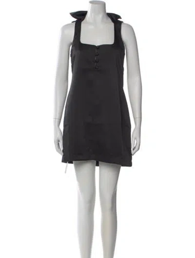 Pre-owned House Of Sunny Square Neckline Mini Dress In Gray