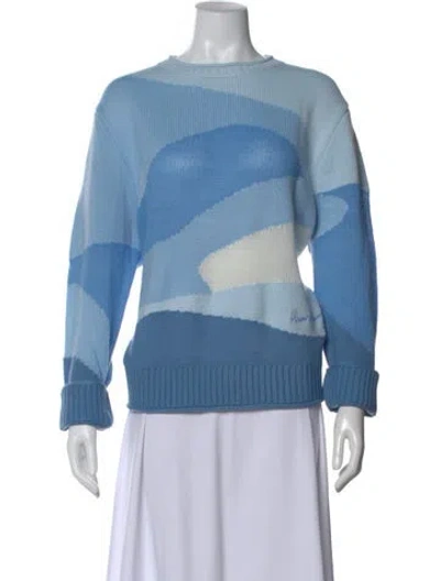 Pre-owned House Of Sunny Striped Crew Neck Sweater In Blue