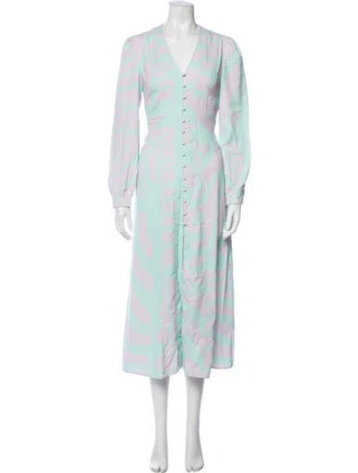Pre-owned House Of Sunny Striped Long Dress In Pink