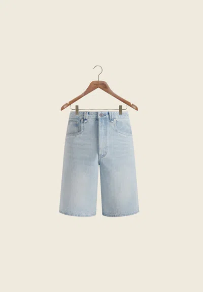 House Of Sunny Sundown Denim Shorts In Blue