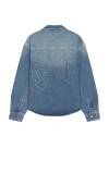 House Of Sunny Take A Trip Contrast Stitch Shirt In Blue