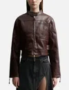 House Of Sunny Take A Trip Crocodile-effect Faux Leather Jacket In Brown