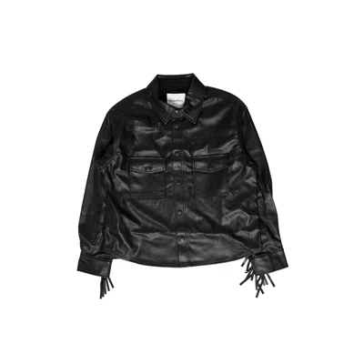 House Of Sunny Tassel Showdown Shirt In Nero