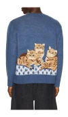 House Of Sunny The Ginger Cat Sweater In Blue