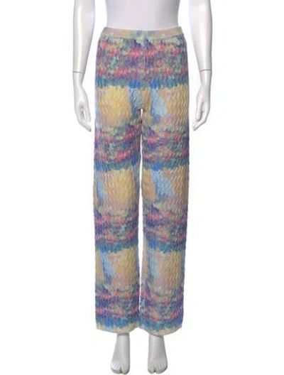 Pre-owned House Of Sunny Tie-dye Print Wide Leg Pants W/ Tags In Multicolor