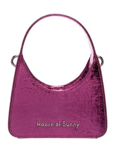Pre-owned House Of Sunny Vegan Leather Hobo In Purple