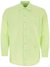 House Of Sunny Camicia Vito In Popeline Verde Acido Uomo In Green