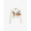 House Of Sunny Womens  Walk In The Park Trip Collar Regular-fit Knitted Cardigan In Multi