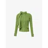 House Of Sunny Womens Power Peggy Scarf Knitted Cardigan Matcha