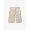 House Of Sunny Womens Multi Sloane Check-print Stretch-woven Shorts In Neutral
