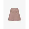 House Of Sunny Womens Multi Wine Marie Check-print Stretch-woven Mini Skirt In Brown