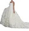House Of Wu A-line Ballgown In Iv/blush/oyster In White