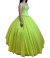 House Of Wu Strapless Quinceañera Dress In Apple Green In Multi