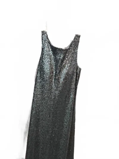 House Of Wu Women's Sequin Sleeveless Evening Gown In Charcoal In Pink