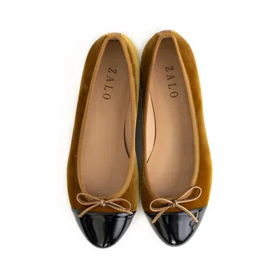 House Of Zalo Beba Velvet In Curry In Multi