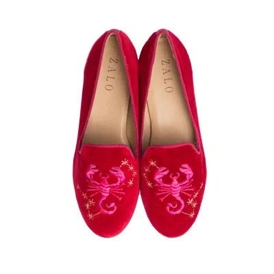 House Of Zalo Scorpio Slipper In Cherry In Pink