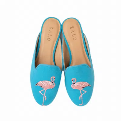 House Of Zalo Women's Flamingo Mule In Turquoise In Blue