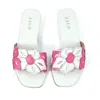 House Of Zalo Women's Flora Slide In White/pink In Multi