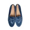 House Of Zalo Women's Libra Slipper In Blue Smoke In Silver