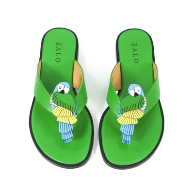 House Of Zalo Women's Patty Parrot Sandal In Green/blue