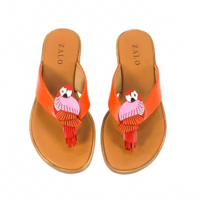 House Of Zalo Women's Patty Parrot Sandal In Orange/red In Multi
