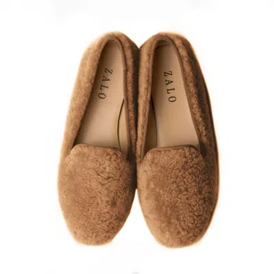 House Of Zalo Women's Shearling Slipper In Tan In Multi