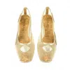House Of Zalo Women's Sylvie Shell Ballet In Gold In Gold