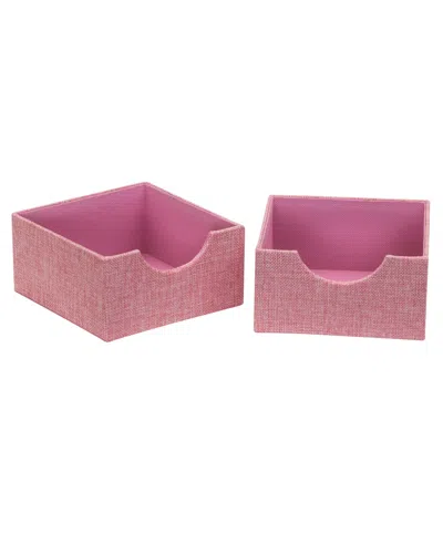 Household Essentials 2-pack Of Drawer Organizers In Pink