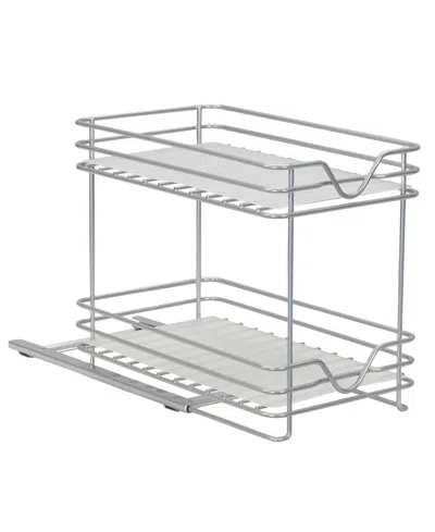 Household Essentials 2-tier Spice Rack Organizer, 6" In Silver-tone