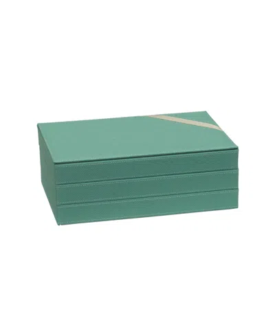 Household Essentials 3-tier Jewelry Tray In Green