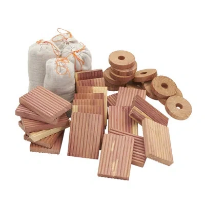 Household Essentials 36 Piece Wood Cedar Clothes Protector In Brown