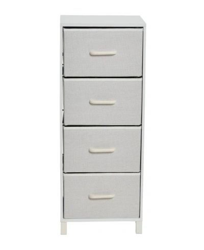 Household Essentials 4 Drawer Dresser In Scandinavian White