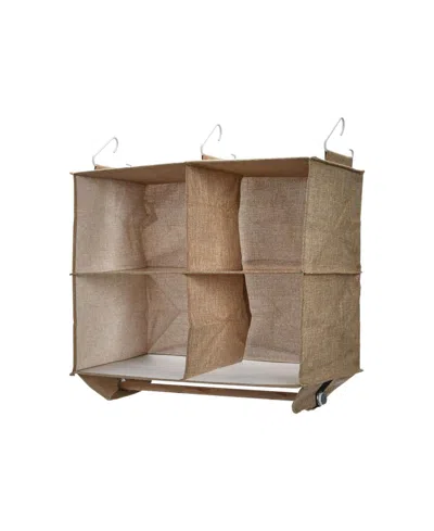 Household Essentials 4 Pocket Wide Organizer Latte In Beige