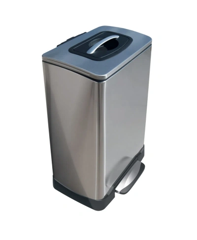 Household Essentials 40l Tk Krusher Step Bin In Silver