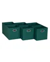 HOUSEHOLD ESSENTIALS 6 CT OPEN FABRIC CUBE STORAGE BINS