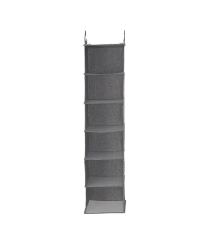 Household Essentials 6 Shelf Hanging Closet Organizer In Graphite Linen